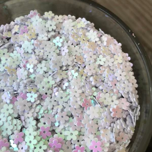 53# and 54# Pink and White flower glitter 1tsp (Pink 54) - Image 5