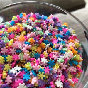 199# Pastel Clay snowflake Slices Embellishments 5g - Image 3