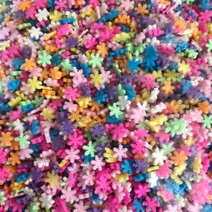 199# Pastel Clay snowflake Slices Embellishments 5g - Image 2