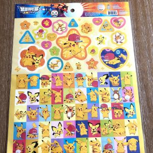 x Pokemon sticker sheet Pikachu large sheet