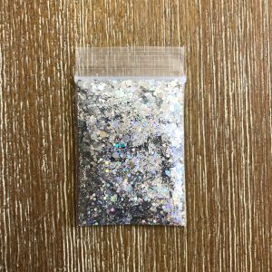 34# mix size hexagon holo glitter 1tsp