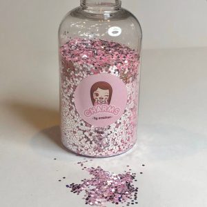 Chunky light pink glitter appx 30g