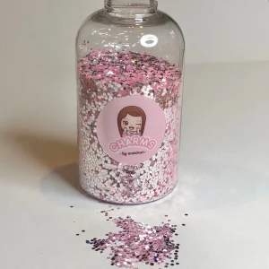 Chunky light pink glitter appx 30g