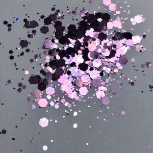 Chunky multi size pink glitter appx 30g - Image 3