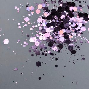 Chunky multi size pink glitter appx 30g - Image 4