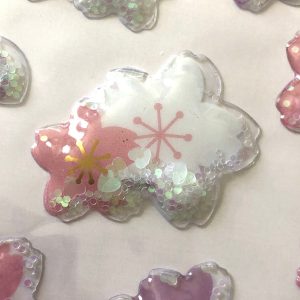 C112 New Daiso Cherry Blossom Sakura dry shaker sticker x - Image 3