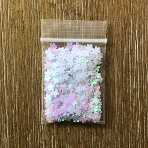 35#, 36# and 38# Iridescent flower sakura cherry blossom glitters 1tsp (#36 Blue) - Image 6