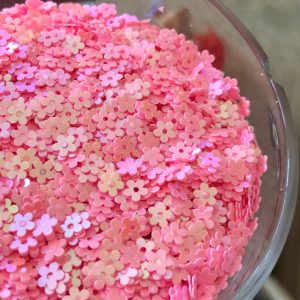 53# and 54# Pink and White flower glitter 1tsp (Pink 54) - Image 4