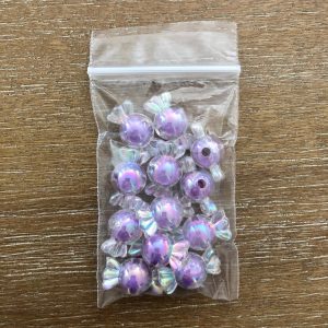 V x 12pcs Iridescent Candy Beads #48-#53 (Blue) - Image 5