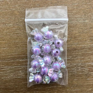 V x 12pcs Iridescent Candy Beads #48-#53 (Blue) - Image 5