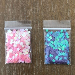 37# and 63# Pink and Purple Iridescent flower sakura cherry blossom glitters 1tsp (#37 Purple)