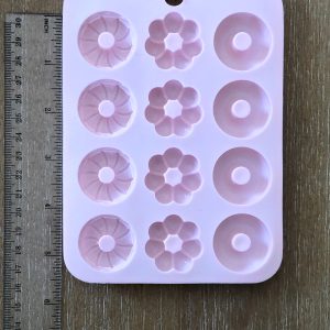 x 12 cavity shiny mini donut silicone mold from Daiso - Image 2