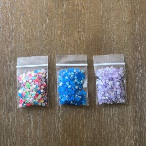 112, 126, and 127# Purple Multi Blue Flatback Sunflower Rhinestones 4mm 1tsp (#126 Blue)