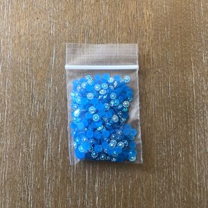 112, 126, and 127# Purple Multi Blue Flatback Sunflower Rhinestones 4mm 1tsp (#126 Blue) - Image 3