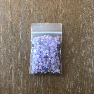 112, 126, and 127# Purple Multi Blue Flatback Sunflower Rhinestones 4mm 1tsp (#112 Purple) - Image 4