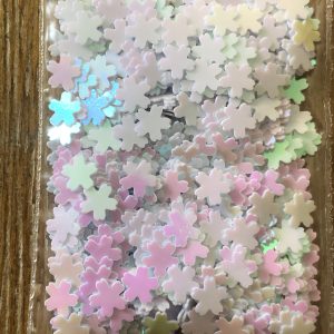 35#, 36# and 38# Iridescent flower sakura cherry blossom glitters 1tsp (#38 White) - Image 7