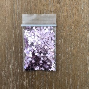 197# Light Pink star glitter 1tsp