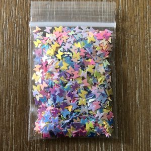 52# Iridescent pastel multi colored butterfly glitter 1tsp - Image 2