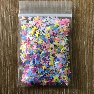 52# Iridescent pastel multi colored butterfly glitter 1tsp - Image 2