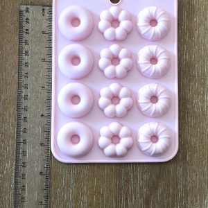 x 12 cavity shiny mini donut silicone mold from Daiso