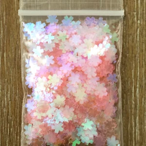 Alternative view of 62# Transparent Light Pink flower sakura cherry blossom glitter confetti 1tsp