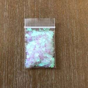 47# Clear translucent iridescent Mickey glitter 1tsp