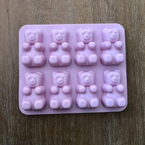 x New Light Pink 8 cavity silicone gummy bear mold