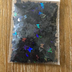77# Iridescent Black Butterfly glitter 1tsp - Image 2