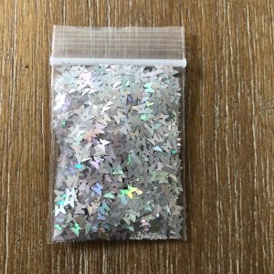 134# Holographic Silver Butterfly glitter 1tsp - Image 2