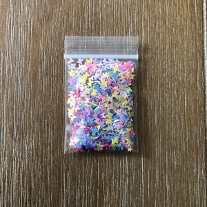 52# Iridescent pastel multi colored butterfly glitter 1tsp