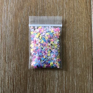 52# Iridescent pastel multi colored butterfly glitter 1tsp