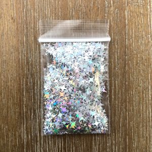 74# Holo 4 point Star confetti glitter 1tsp