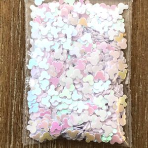 Alternative view of 48# white iridescent mickey glitter 1tsp