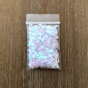 48# white iridescent mickey glitter 1tsp