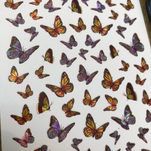 Alternative view of Tiny Butterfly Nail sticker sheet. Metallic effect x (Left (A))