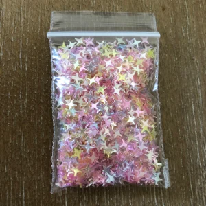 26# Transparent Pastel 4 point Star glitter 1tsp - Image 3