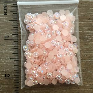 95# Peachy Pink Flatback Sunflower Rhinestones 4mm 1tsp - Image 3
