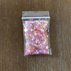26# Transparent Pastel 4 point Star glitter 1tsp - Image 2