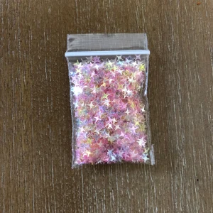26# Transparent Pastel 4 point Star glitter 1tsp - Image 2
