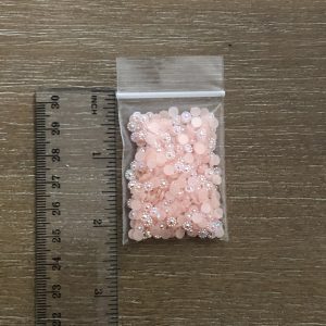 95# Peachy Pink Flatback Sunflower Rhinestones 4mm 1tsp - Image 2