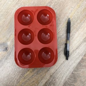 x Small 6 cavity semi sphere silicone mold