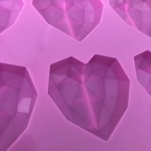x Large 6 cavity geometric heart silicone mold - Image 4