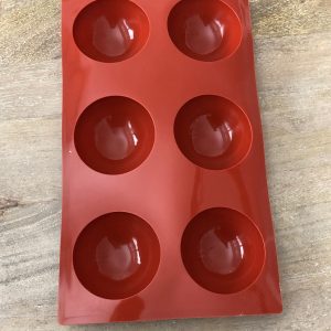 x Large 6 cavity semi sphere silicone mold