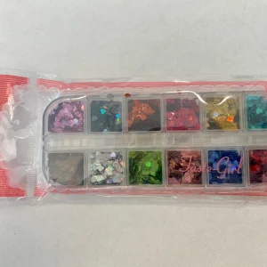Alternative view of x Heart Sequins Assorted Glitter 12 piece Boxed Set