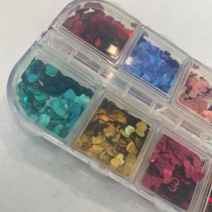 x Heart Sequins Assorted Glitter 12 piece Boxed Set - Image 4