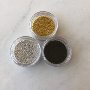 Caviar beads embelishments nail Gold Silver Black 1tsp #60-62 (Gold)