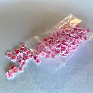 105# Pink Flower Clay Slices - Image 2