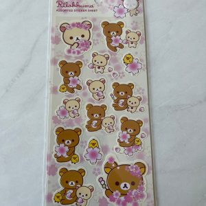 C23 Daiso Rilakkuma Sakura Cherry Blossom sticker sheet