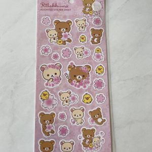 C10 Daiso Rilakkuma Sakura Cherry Blossom sticker sheet