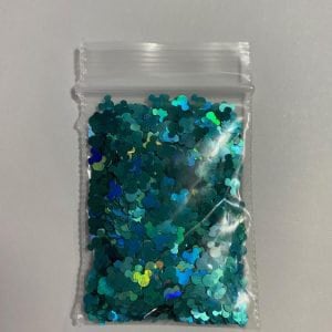 42# Teal Green Iridescent Mickey Mouse Glitter 1tsp